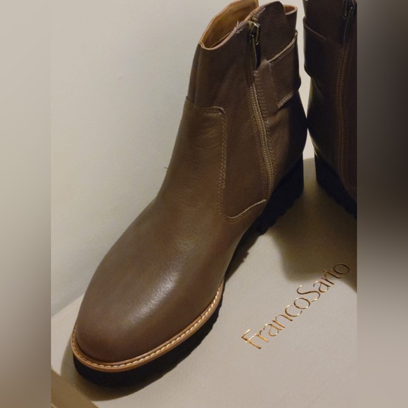 BRAND NEW Womens Franco Sarto Chevelle Zip Up Ankle Boots - Picture 8 of 12